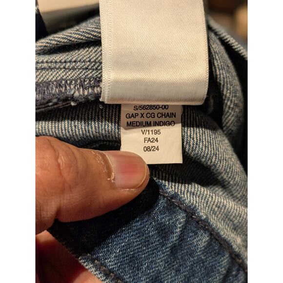 Gap × Cult Gaia High Rise Stride Chain Jeans/ 24 /NWT - Picture 8 of 11